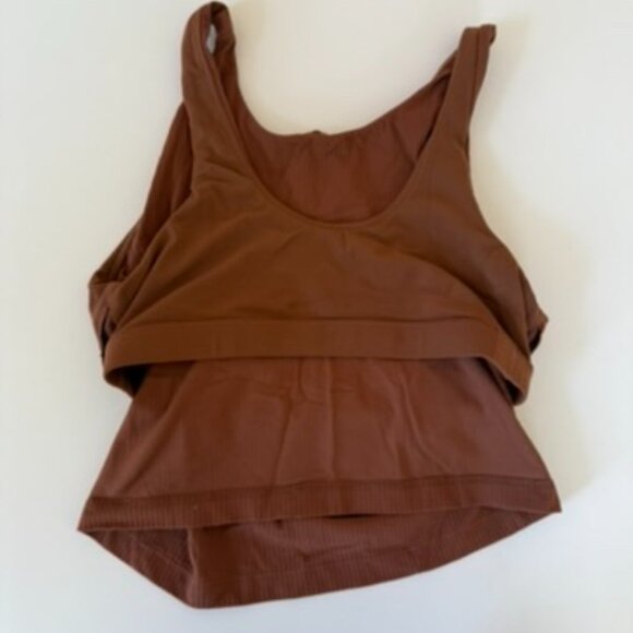 Roasted Brown Lululemon Align Ribbed High-Neck Tank Top - Picture 5 of 6